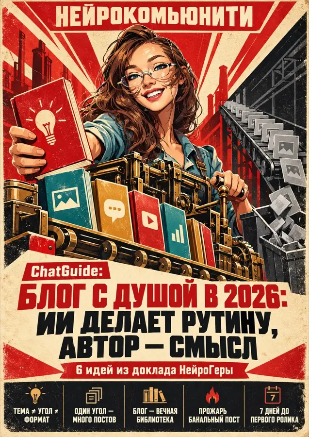 Обложка чатгайда «Блог с душой в 2026» — НейроГера