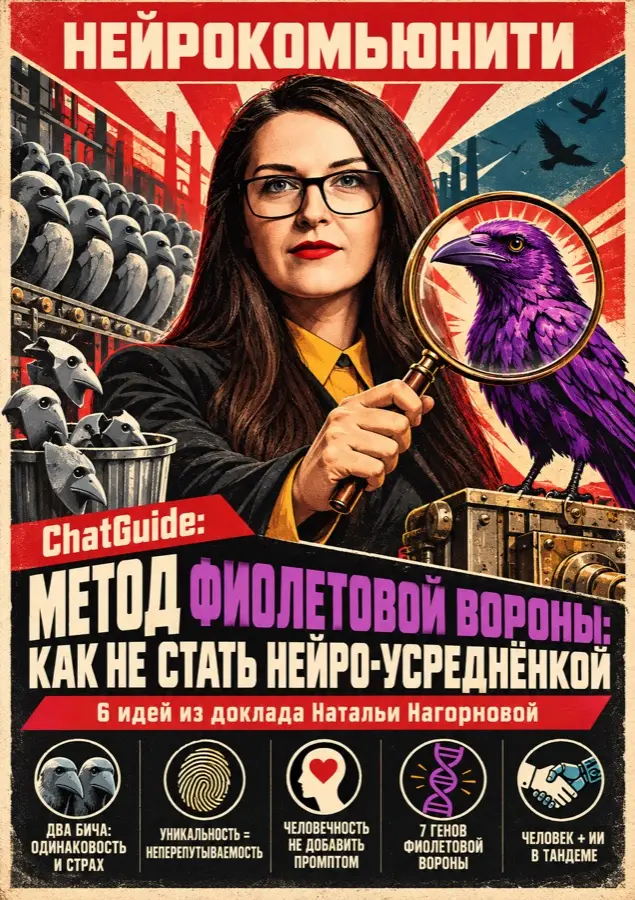 Обложка чатгайда «Метод фиолетовой вороны» — Наталья Нагорнова
