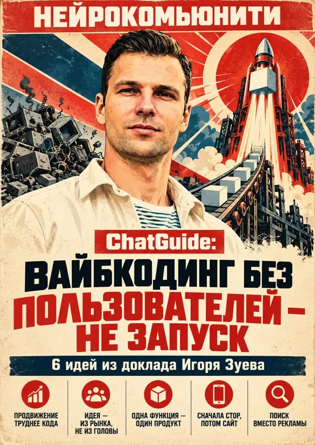 Обложка чатгайда «Вайбкодинг без пользователей» — Игорь Зуев
